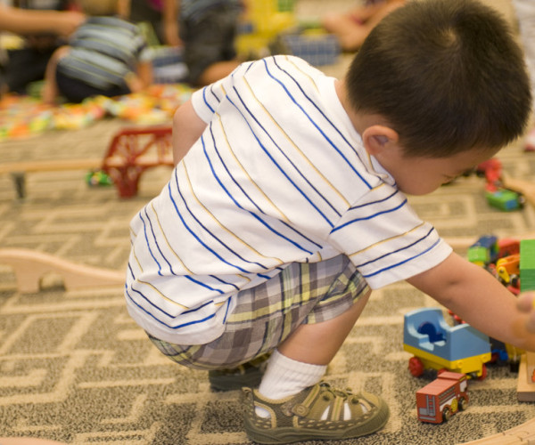 Child playing at a daycare center.